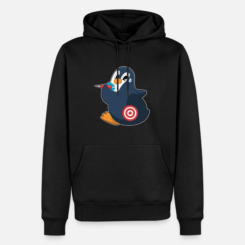 Penguin Dart Dart Dartboard - Sweat à capuche Premium bio Homme - noir