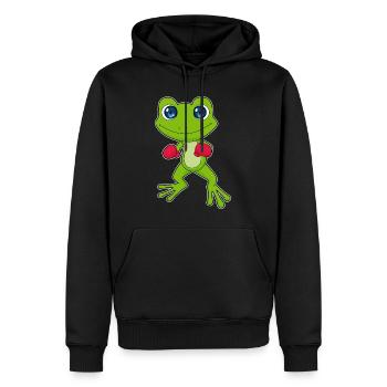 Frog Boxer Boxing Gloves Boxing - Men’s Premium Organic Hoodie - black - Front - Nico (187cm)