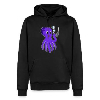 Octopus Angler Fishing Hook Fishing - Men’s Premium Organic Hoodie - black - Front - Nico (187cm)