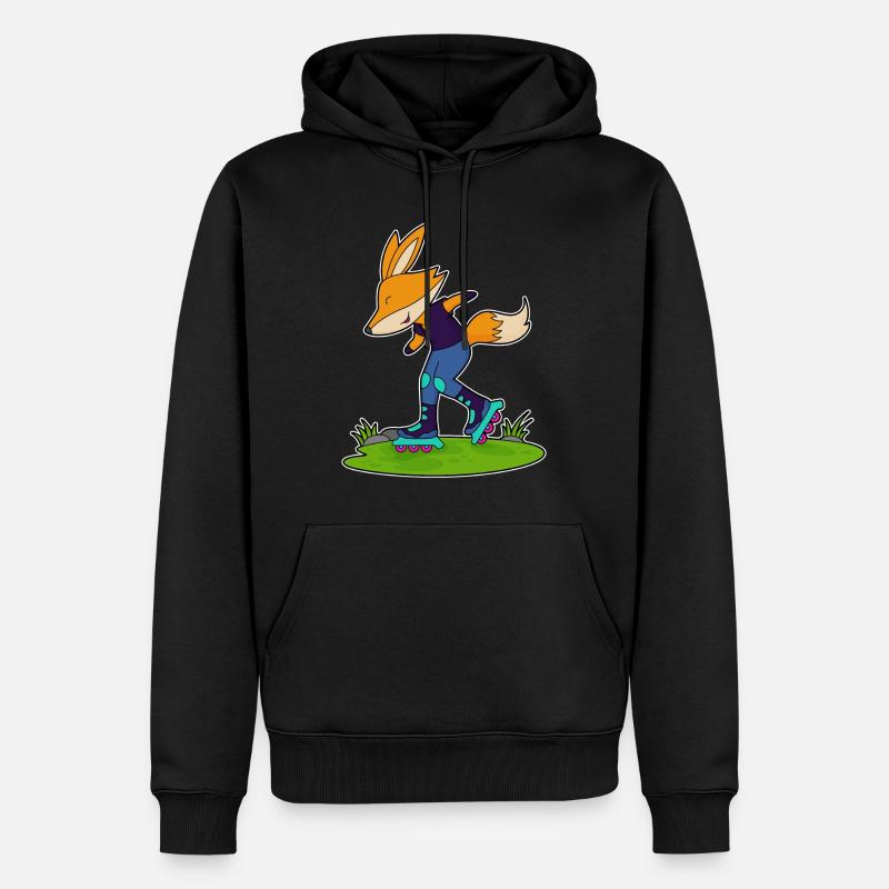 Fuchs Inline skating Inline skates - Männer Premium Bio Hoodie - Schwarz