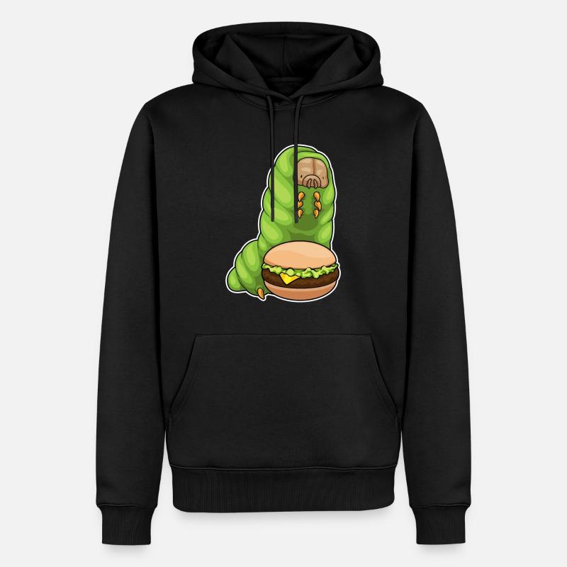Caterpillar Cheeseburger - Sweat à capuche Premium bio Homme - noir