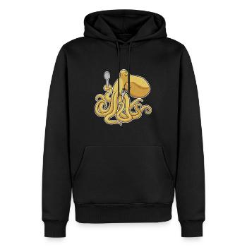 Krake Besteck Kochen Küche - Männer Premium Bio Hoodie - Schwarz - Vorne - Nico (187cm)