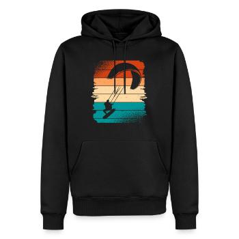 Kitesurfer Kitesurf Kitesurf - Sweat à capuche Premium bio Homme - noir - Devant - Nico (187cm)