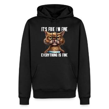 Its Fine Im Fine Everything Is Fine - Men’s Premium Organic Hoodie - black - Front - Nico (187cm)