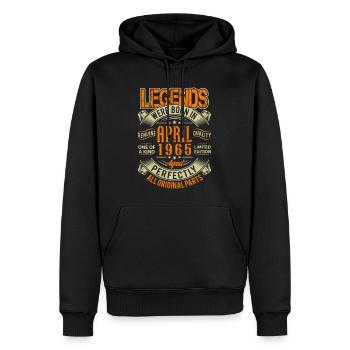 1965 April Geburtstag Legende - Männer Premium Bio Hoodie - Schwarz - Vorne - Nico (187cm)