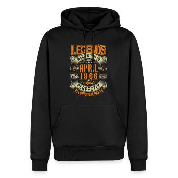 1966 April Geburtstag Legende - Männer Premium Bio Hoodie - Schwarz - Vorne - Nico (187cm)