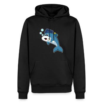 Université du diplôme étudiant de Delfin - Sweat à capuche Premium bio Homme - noir - Devant - Nico (187cm)