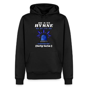 Blaulicht Sirene die neue Hymne - Männer Premium Bio Hoodie - Schwarz - Vorne - Nico (187cm)