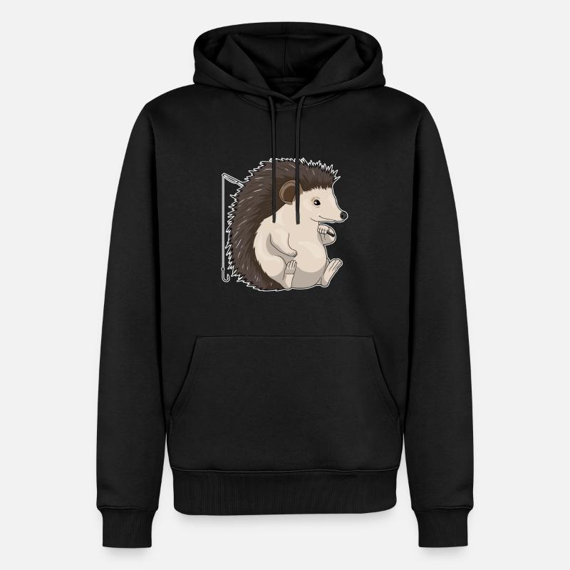 Hérisson Angler Angel - Sweat à capuche Premium bio Homme - noir