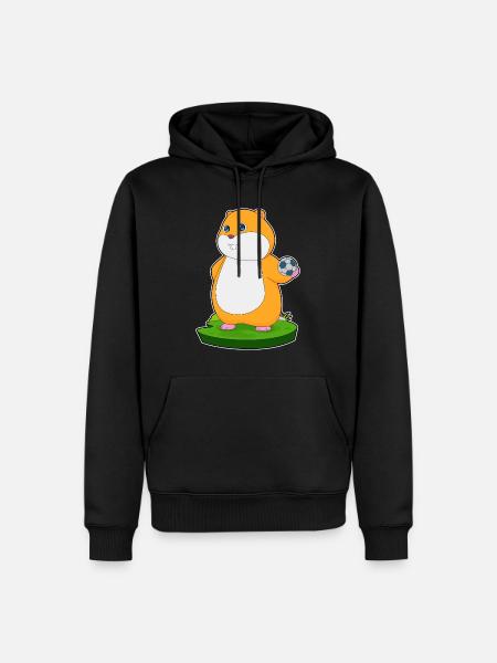 Hamster Handballspieler Handball - Männer Premium Bio Hoodie - Schwarz