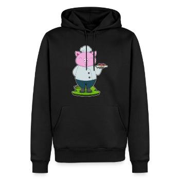 Cuisson du porc Cuisson de la viande - Sweat à capuche Premium bio Homme - noir - Devant - Nico (187cm)