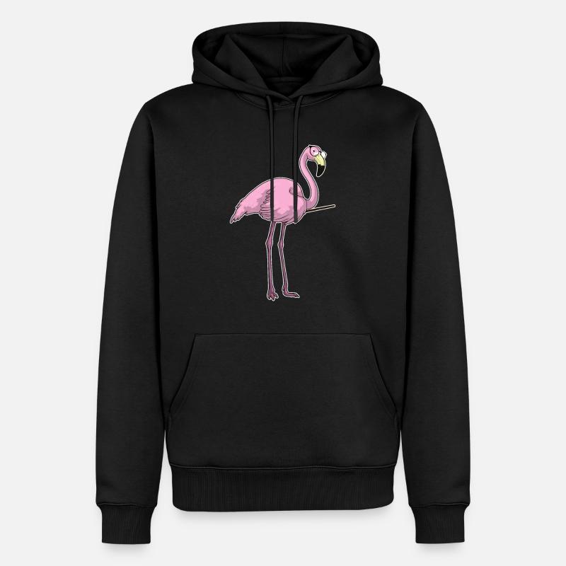 Flamingo Teacher Pointer - Sweat à capuche Premium bio Homme - noir
