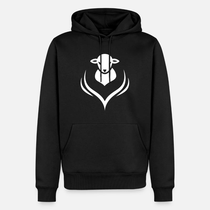 Lamm Lämmchen Schaf Schäfer - Männer Premium Bio Hoodie - Schwarz