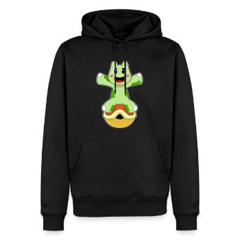 Tortue sans carapace - Sweat à capuche Premium bio Homme - noir - Devant - Nico (187cm)