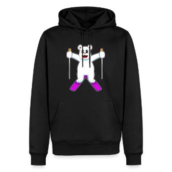 Polar Bear Skieurs Ski Sports d’hiver - Sweat à capuche Premium bio Homme - noir - Devant - Nico (187cm)