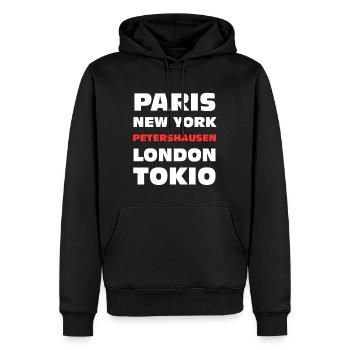 Petershausen Oberbayern - Männer Premium Bio Hoodie - Schwarz - Vorne - Nico (187cm)