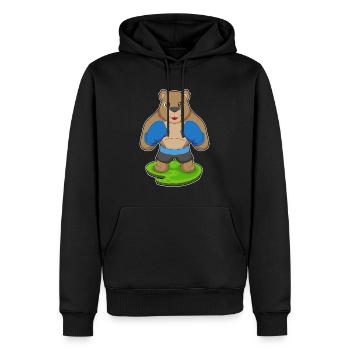 Bär Boxer Boxhandschuhe Boxen - Männer Premium Bio Hoodie - Schwarz - Vorne - Nico (187cm)