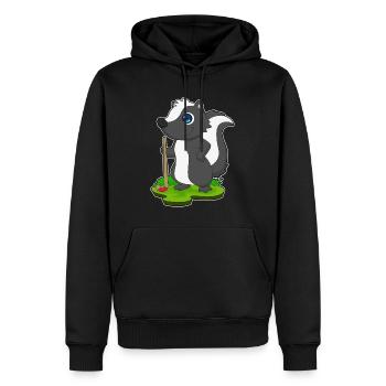 Skunk Hockey sur gazon Stick - Sweat à capuche Premium bio Homme - noir - Devant - Nico (187cm)