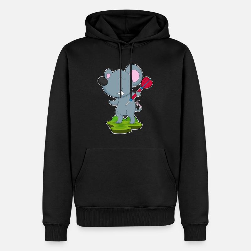 Fléchette de souris - Sweat à capuche Premium bio Homme - noir