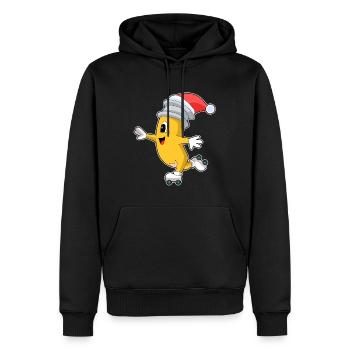 Patins à roulettes de Noël Pencil - Sweat à capuche Premium bio Homme - noir - Devant - Nico (187cm)