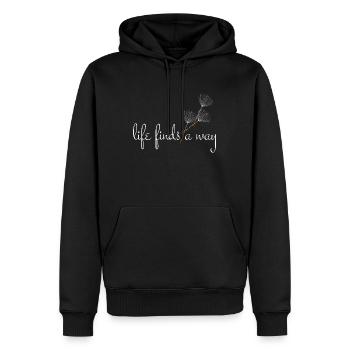 Life finds a way - Dandelion - Men’s Premium Organic Hoodie - black - Front - Nico (187cm)