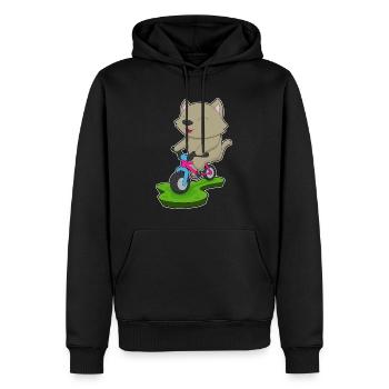 Vélo de chat - Sweat à capuche Premium bio Homme - noir - Devant - Nico (187cm)