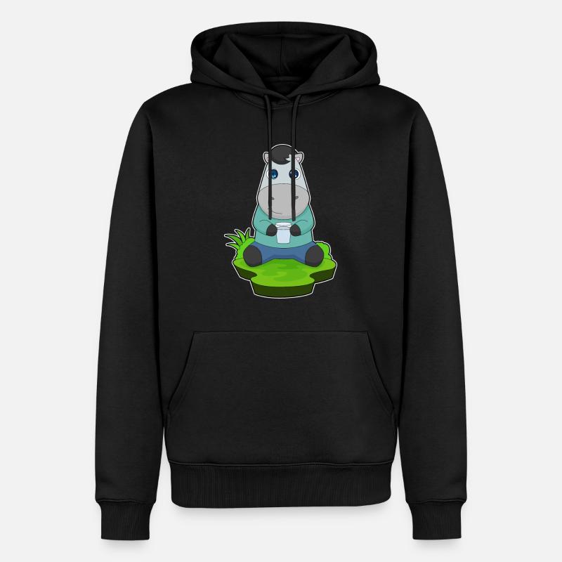 Tasse d’eau de cheval - Sweat à capuche Premium bio Homme - noir
