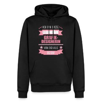 Grafikdesignerin Kreativexpertin süßes Geschenk - Männer Premium Bio Hoodie - Schwarz - Vorne - Nico (187cm)