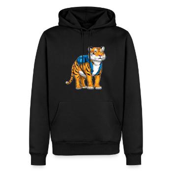 École de sac à dos Tiger Student - Sweat à capuche Premium bio Homme - noir - Devant - Nico (187cm)