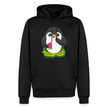 Pastèque manchot - Sweat à capuche Premium bio Homme - noir - Devant - Nico (187cm)