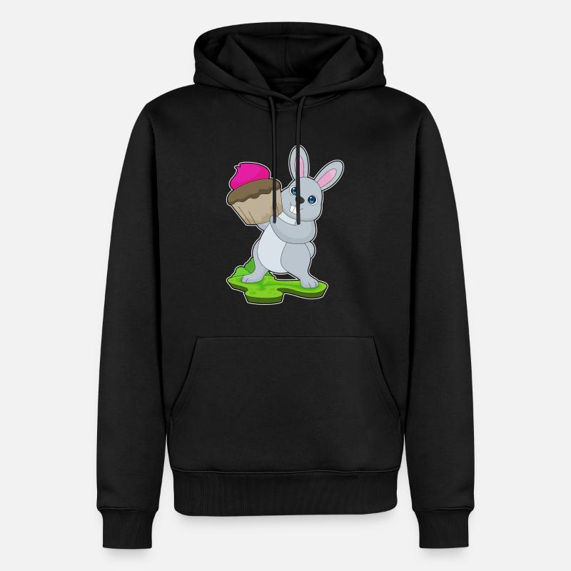 Cupcake lapin - Sweat à capuche Premium bio Homme - noir