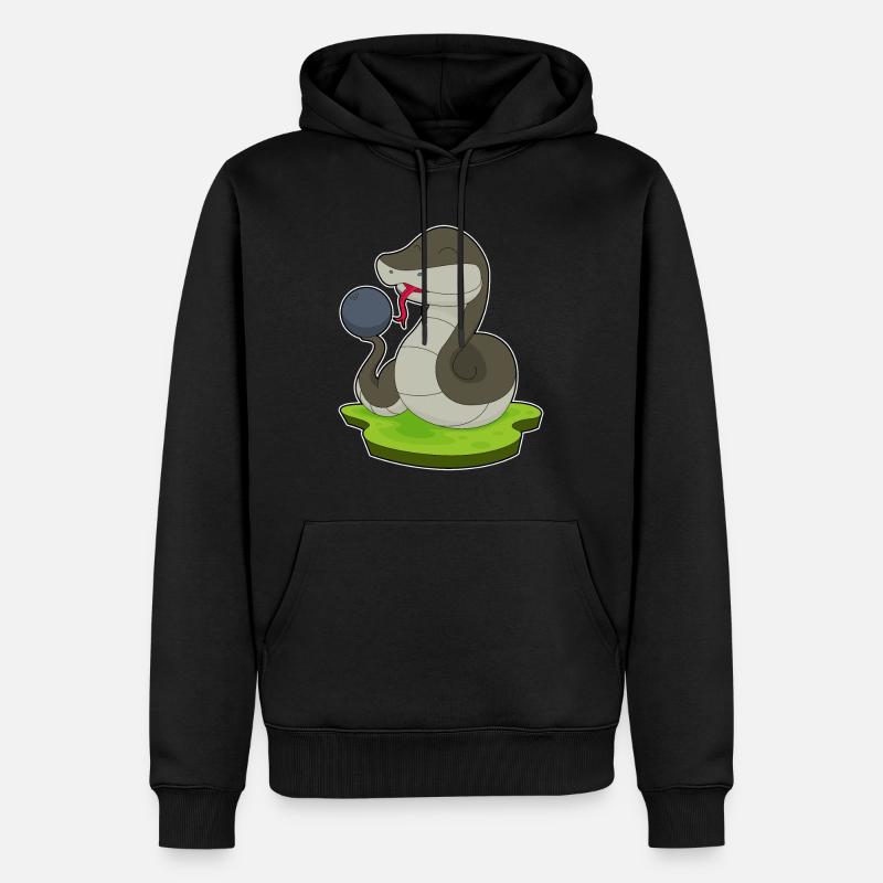 Snake Bowling Boule de bowling - Sweat à capuche Premium bio Homme - noir