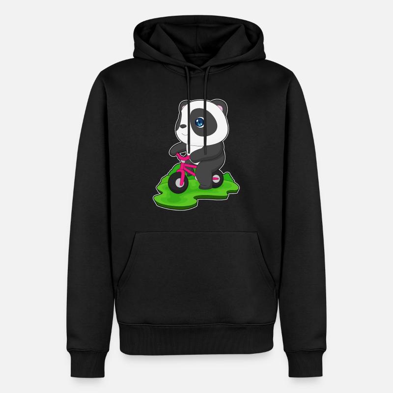 Vélo Panda - Sweat à capuche Premium bio Homme - noir