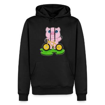 Vélo de cochon - Sweat à capuche Premium bio Homme - noir - Devant - Nico (187cm)