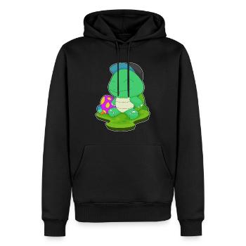 Oeufs de Pâques de Pâques tortue - Sweat à capuche Premium bio Homme - noir - Devant - Nico (187cm)