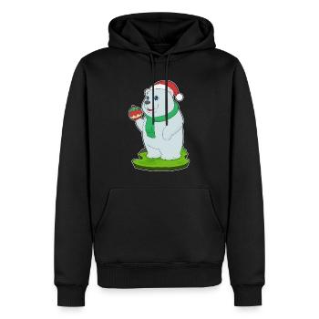 Bal de Noël des ours polaires - Sweat à capuche Premium bio Homme - noir - Devant - Nico (187cm)