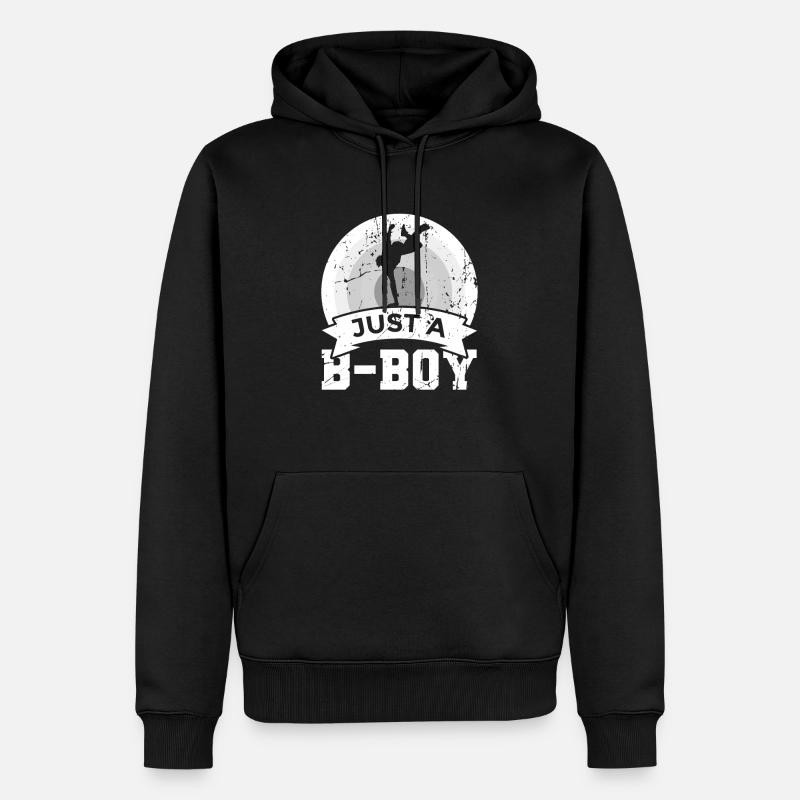 Nur ein B Boy - Männer Premium Bio Hoodie - Schwarz