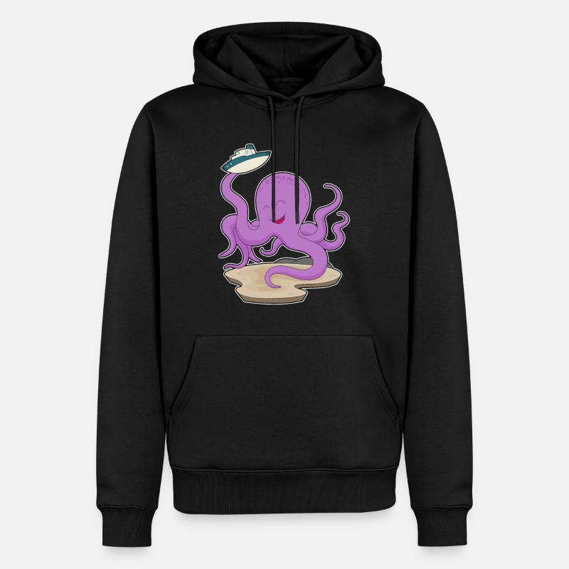 Bateau jouet Octopus - Sweat à capuche Premium bio Homme - noir
