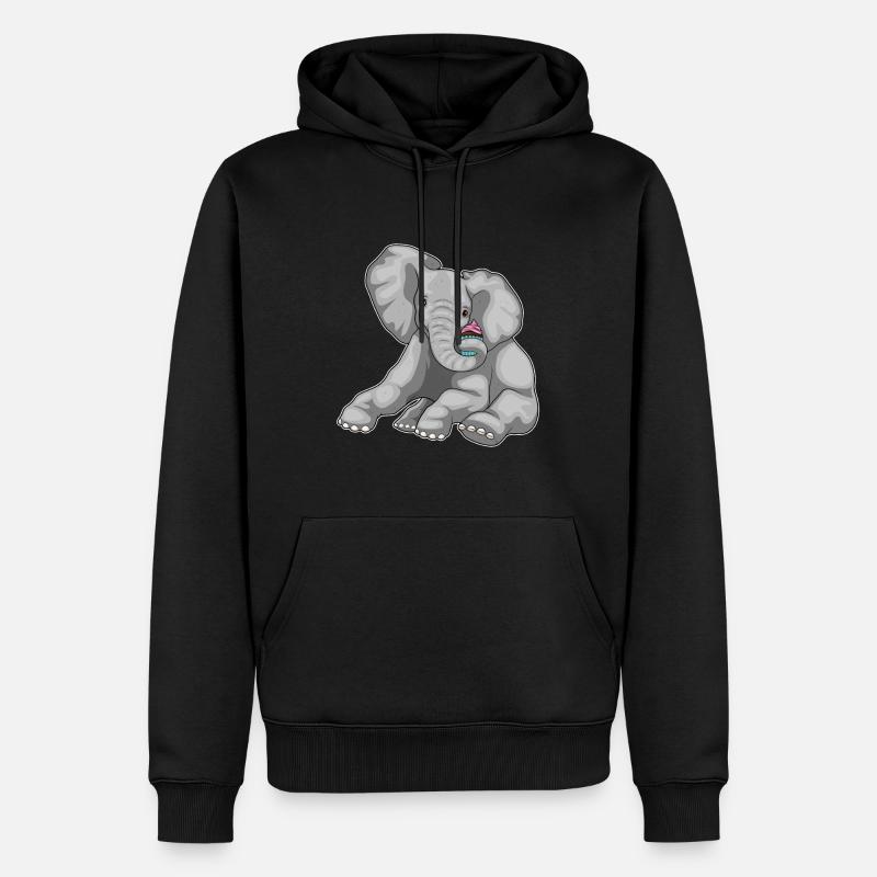 Cupcake éléphant - Sweat à capuche Premium bio Homme - noir