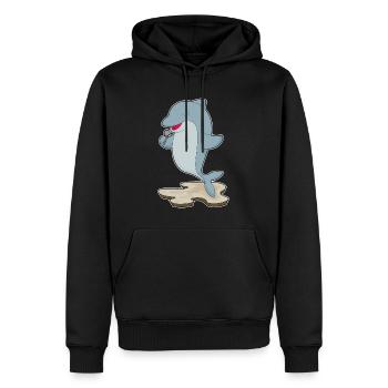 Chant Dolphin Singer Microphone - Sweat à capuche Premium bio Homme - noir - Devant - Nico (187cm)