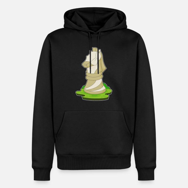 Pièce d’échecs Knight Chess - Sweat à capuche Premium bio Homme - noir