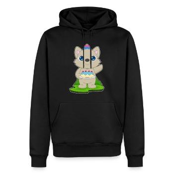 Gâteau d’anniversaire pour chat - Sweat à capuche Premium bio Homme - noir - Devant - Nico (187cm)