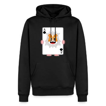 Hamster Poker Pokerkarten - Männer Premium Bio Hoodie - Schwarz - Vorne - Nico (187cm)
