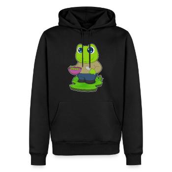 Frosch Koch Schüssel Kochen - Männer Premium Bio Hoodie - Schwarz - Vorne - Nico (187cm)