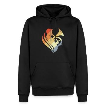 Vintage Tubist Skizze - Männer Premium Bio Hoodie - Schwarz - Vorne - Nico (187cm)