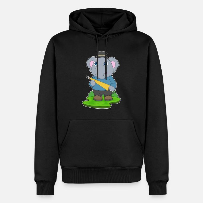 Parapluie éléphant - Sweat à capuche Premium bio Homme - noir