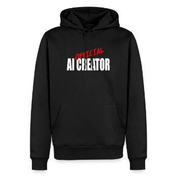 Official AI Creator Graphic Design - Men’s Premium Organic Hoodie - black - Front - Nico (187cm)
