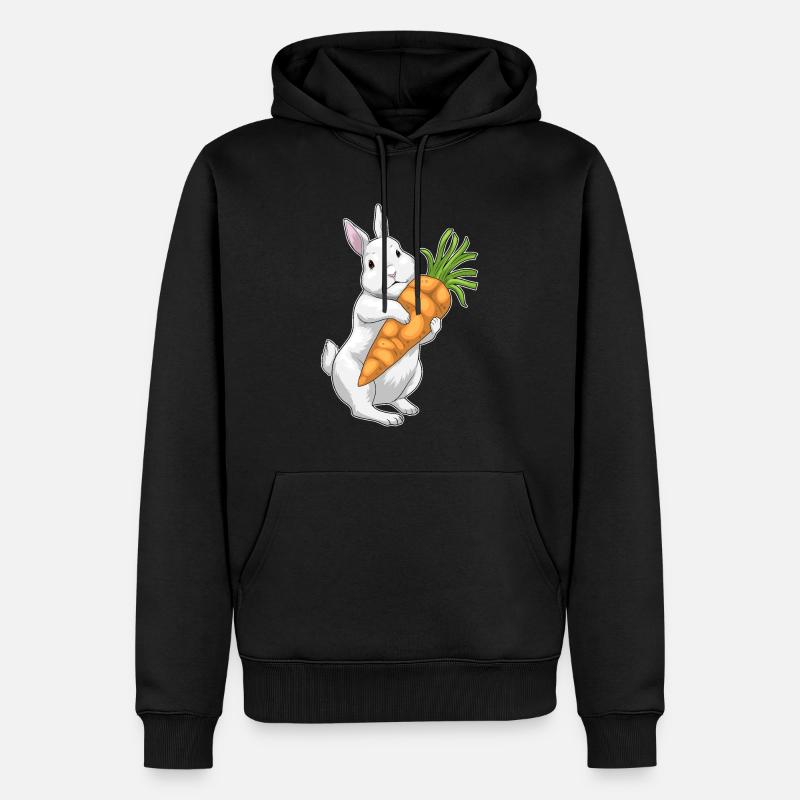 Lapin Carotte - Sweat à capuche Premium bio Homme - noir