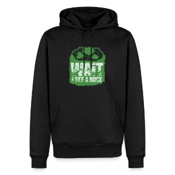 Cadeau géologue géologie - Sweat à capuche Premium bio Homme - noir - Devant - Nico (187cm)