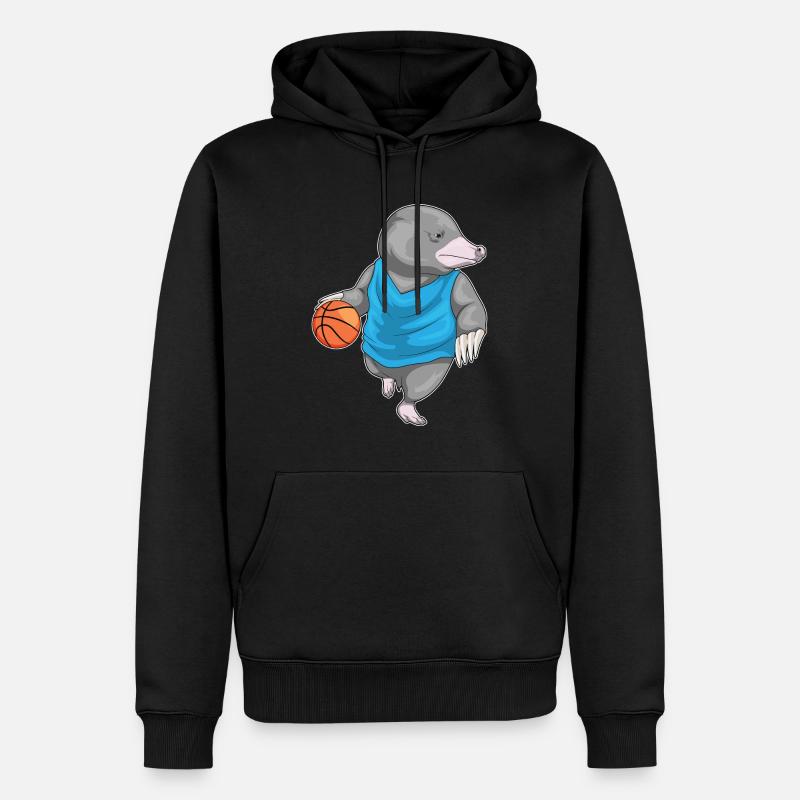 Taupe Basketteur Basketteur - Sweat à capuche Premium bio Homme - noir